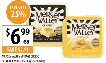 Supabarn MERSEY VALLEY VINTAGE CHEESE offer