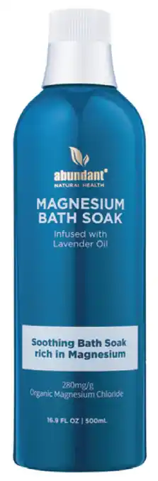 Abundant natural health magnesium bath soak 500ml