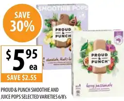 Supabarn PROUD & PUNCH SMOOTHIE AND JUICE POPS offer