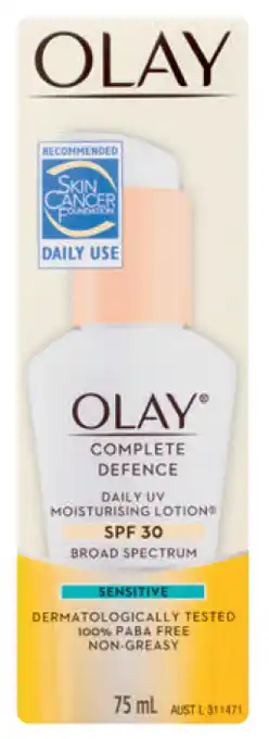 Chempro Olay complete defence uv moisturising lotion spf 30 75ml offer