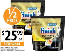 Supabarn FINISH ULTIMATE PLUS ALL IN 1 DISHWASHING TABLETS offer