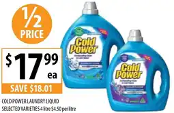 Supabarn COLD POWER LAUNDRY LIQUID 4 litre offer