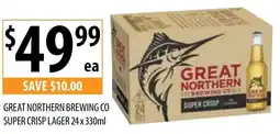 Supabarn GREAT NORTHERN BREWING CO SUPER CRISP LAGER 24x330ml offer