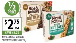 Supabarn NICE & NATURAL NUT BARS180/192g offer