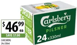 Supabarn CARLSBERG 24x330ml offer