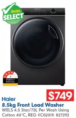 Betta Haier 8.5kg Front Load Washer offer