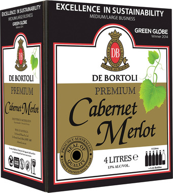 Liquorland De bortoli premium cabernet merlot cask 4lt offer