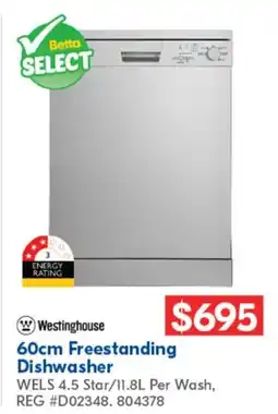 Betta 60cm Freestanding Dishwasher offer