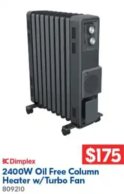 Betta 2400W Oil Free Column Heater w/Turbo Fan offer