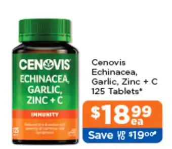 Good Price Pharmacy Cenovis Echinacea, Garlic, Zinc + C offer