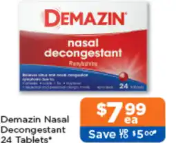 Good Price Pharmacy Demazin Nasal Decongestant 24 Tablets* offer