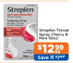 Good Price Pharmacy Strepfen Throat Spray Cherry & Mint 15mL offer