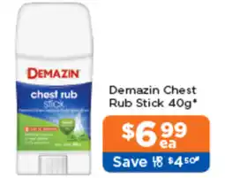 Good Price Pharmacy Demazin Chest Rub Stick 40g* offer
