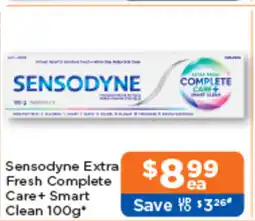 Good Price Pharmacy Sensodyne Extra Fresh Complete Care+ Smart Clean 100g* offer
