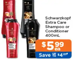 Good Price Pharmacy Schwarzkopf Extra Care Shampoo or Conditioner offer
