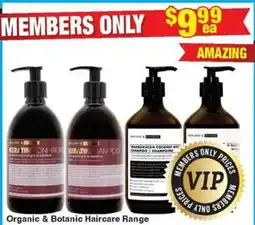 My Chemist Organic & Botanic Haircare Range offer