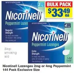 My Chemist Nicotinell Lozenges 2mg or 4mg Peppermint Nicabate Mini 2mg or 4mg 120 Lozenges 144 Pack Exclusive Size offer