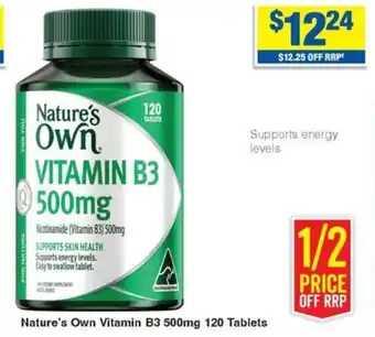 My Chemist Nature's Own Vitamin B3 500mg 120 Tablets offer