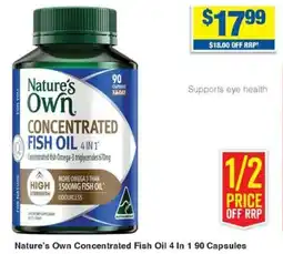 My Chemist Nature's Own Concentrated Fish Oil 4 In 1 90 Capsules offer