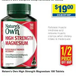 My Chemist Nature's Own High Strength Magnesium 150 Tablets offer