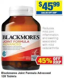 My Chemist Blackmores Joint Formula Advanced 120 Tablets offer