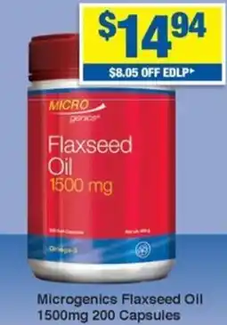 My Chemist Microgenics Flaxseed Oil 1500mg 200 Capsules offer