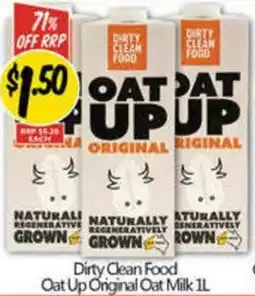 NQR Dirty Clean Food Oat Up Original Oat Milk 1L offer