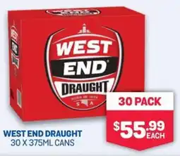 WEST END DRAUGHT 30 X 375ML CANS