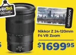 Teds Cameras Nikkor Z 24-120mm F4 VR Zoom offer