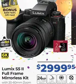 Teds Cameras Lumix S5 II Full Frame Mirrorless Kit offer