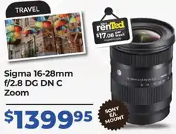 Teds Cameras Sigma 16-28mm f/2.8 DG DN C Zoom offer