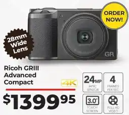 Teds Cameras Ricoh GRIII Advanced Compact offer