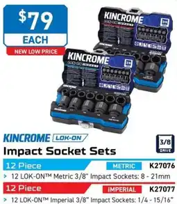 KINCROME LOK-ON Impact Socket Sets