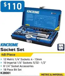 Kincrome KINCROME Socket Set 48 Piece offer