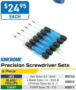 Kincrome KINCROME Precision Screwdriver Sets offer