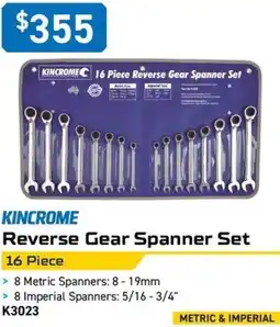 Kincrome KINCROME Reverse Gear Spanner Set offer