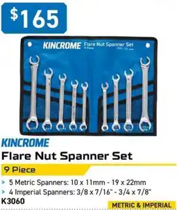 Kincrome KINCROME Flare Nut Spanner Set offer