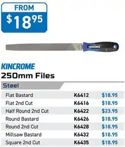 KINCROME 250mm Files Steel
