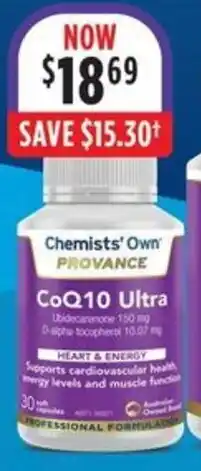 Wizard Pharmacy Chemists' Own PROVANCE CoQ10 Ultra offer