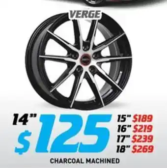 Bob Jane T-Marts VERGE CHARCOAL MACHINED 14" offer