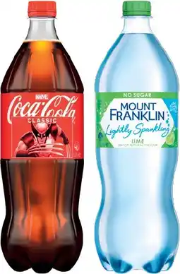 IGA Coca‑Cola, Sprite, Fanta or Mount Franklin Lightly Sparkling 1.25 Litre Selected Varieties offer