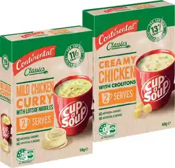 IGA Continental Cup A Soup 2 Serve Selected Varieties offer