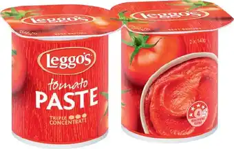 IGA Leggo's Tomato Paste or Pizza Sauce 2x140g Selected Varieties offer