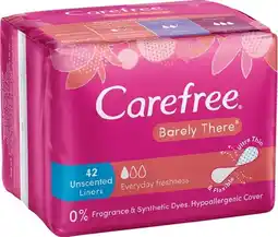 Carefree Barely There Unscented Liners 42 Pack