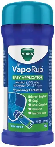 IGA Vicks VapoRub Easy Applicator Vaporizing Ointment 35g offer