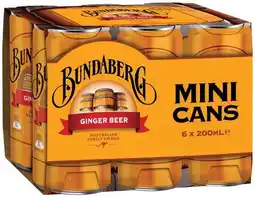 IGA Bundaberg Mini Cans 6x200mL Selected Varieties offer