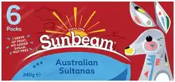 IGA Sunbeam Sultanas Snack Packs 6x40g offer