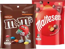 IGA Maltesers, M&M's, Pods or Skittles Pack 120‑200g Selected Varieties offer