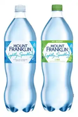 IGA Mount Franklin Lightly Sparkling Water 1.25 Litre Selected Varieties offer