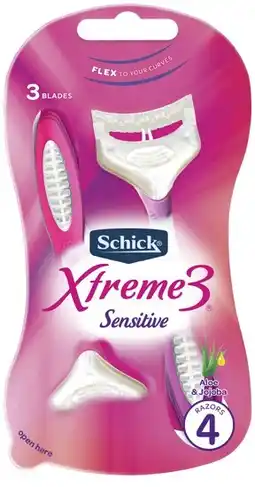 IGA Schick Xtreme 3 Sensitive Women’s Disposable Razors 4 Pack offer